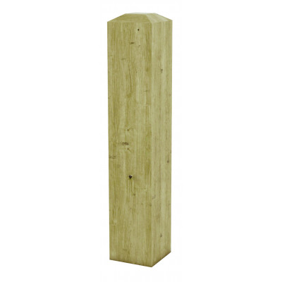 Borne en bois carrée fixe