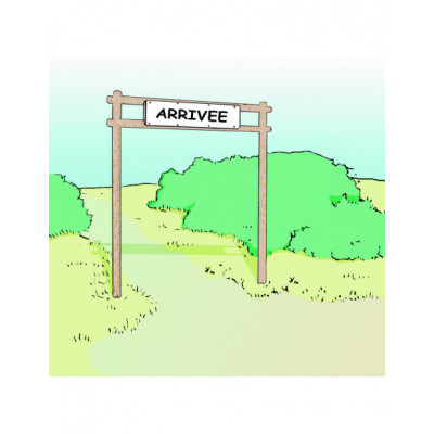 Panneau arrivée parcours...