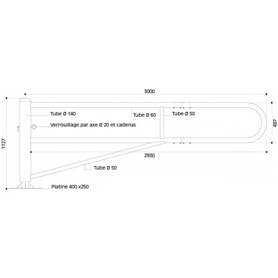 Barrière tournante acier 2