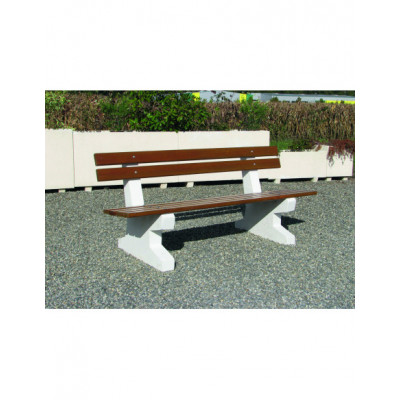 Banc béton lames bois...