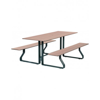 Table de pique-nique lames...