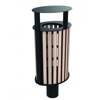 Corbeille de ville acier et... 2