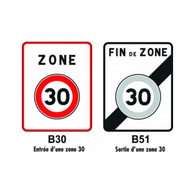 Panneau type B : entrée et...