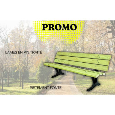 Lot de 3 bancs en pin Breva