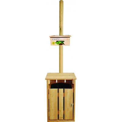Borne canine en bois Pongo