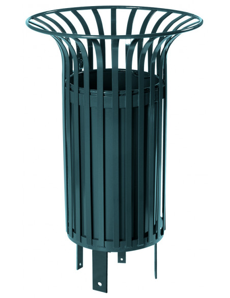 Avec support-sac RAL 6005