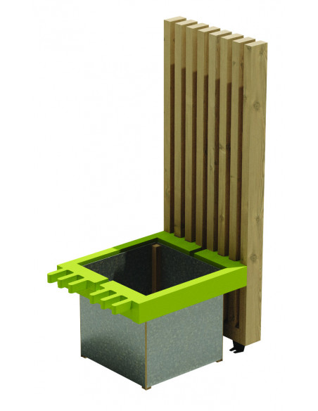 Jardinière avec brise vue h. 142,5 cm