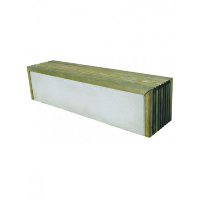 Banquette en bois et béton...