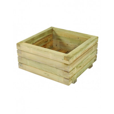 Jardinière en pin Luna carrée