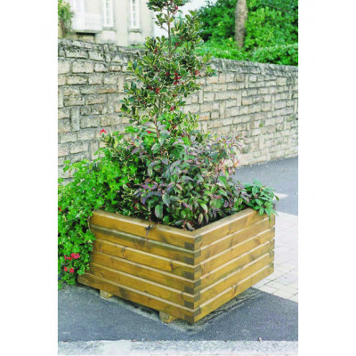 Jardinière en pin Luna carrée 2