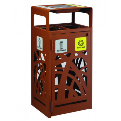 Corbeille acier Miro 2 x 60 L