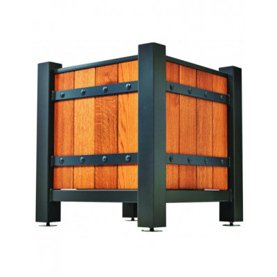 Jardinière acier et bois...
