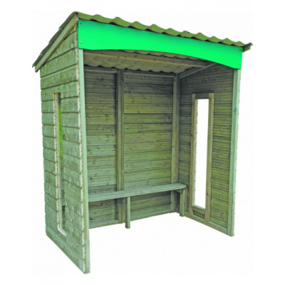 Abri Forêt bois bandeau vert