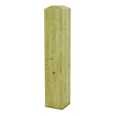 Borne en bois carrée fixe