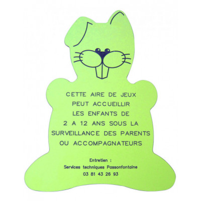 Panneau aire de jeux Lapin