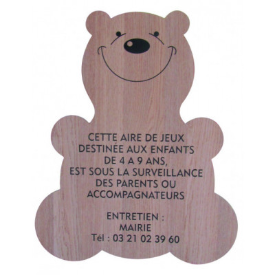 Panneau aire de jeux Ours