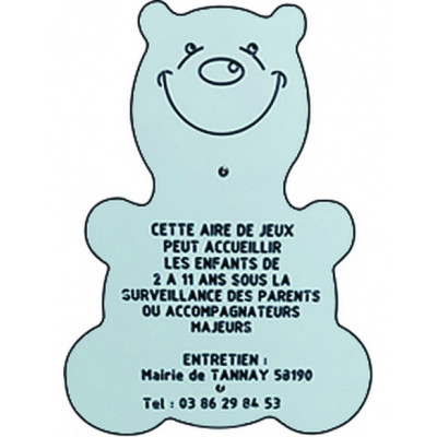 Panneau aire de jeux Ours