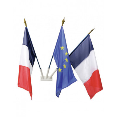 Lot de 3 drapeaux (2 France...