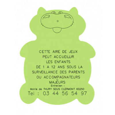Panneau aire de jeux Hippo
