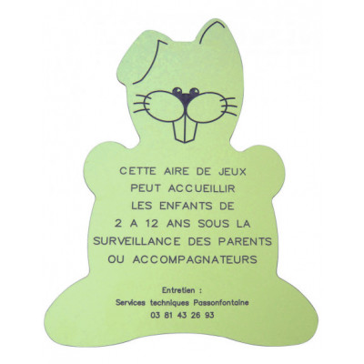 Panneau aire de jeux Lapin