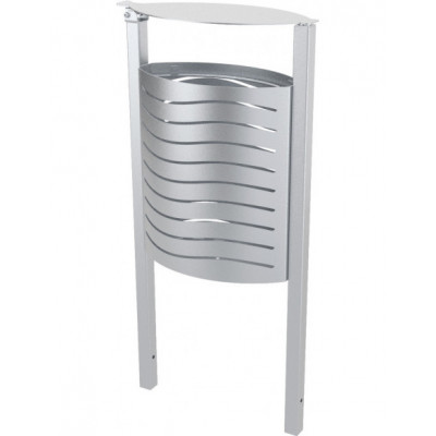 Corbeille urbaine en inox...