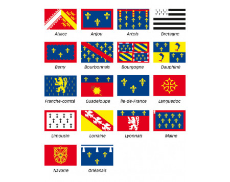 Autres provinces, nous consulterPavillons et drapeaux Régions, nous consulter.